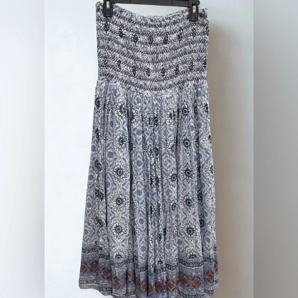 NWT Free People Boho Maxi Skirt or Strapless Dress – Bluebird Combo, XL